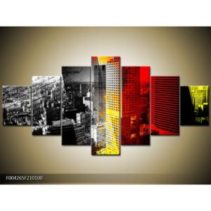 Moderní obraz červenočerných mrakodrapů (F004265F210100)