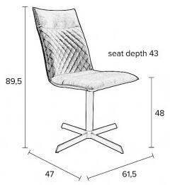 White Label Living Židle IVAR, brown 1100330
