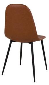 House Nordic Jídelní židle STOCKHOLM hnědá, černá podnož 1001115