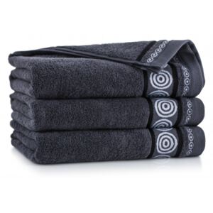 Darré ručník Marciano 2 dark grey 30x50 kruhy