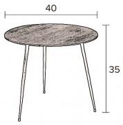 Dutchbone Odkládací stolek DUTCHBONE PEPPER, černý 40 cm 2300162