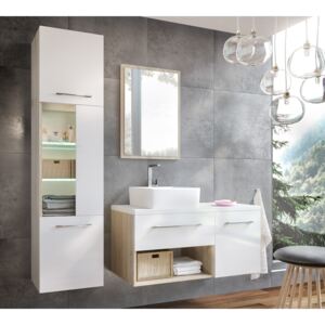 Elegantní koupelnový nábytek ARUBA se zrcadlem LED osvětlení slim: bez osvětlení +0Kč