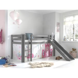 Aldo Dětská postel z masívu s klouzačkou Princess - Pino Grey