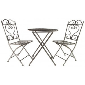 Kovový zahradní nábytek Dvě židle a stolek Srdce 63155132