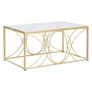 Konfereční stolek Mauro Ferretti Erkalo 90x60x45 cm, zlatá/stříbrná