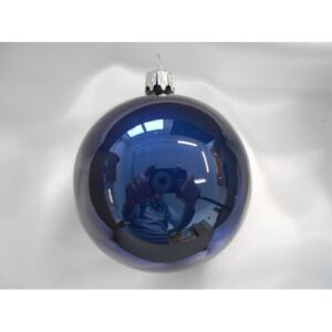 Malá vánoční koule 6 ks - tmavě modrá lesklá