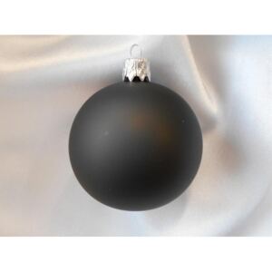 Malá vánoční koule 6 ks - černá matná