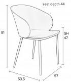 White Label Living Jídelní židle GIGI WLL,plast bílý 1100427