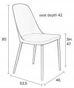 White Label Living Jídelní židle PIP , plast růžový 1100428