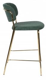 White Label Living Barová židle JOLIEN zelená/nohy zlaté 1500092