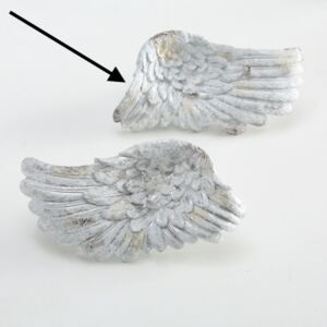 BOLTZE Dekorační křídla bílá 26 cm, pravé křídlo