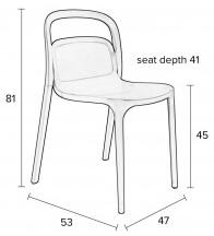 White Label Living Jídelní židle REX ZUIVER,plast modrý 1100310
