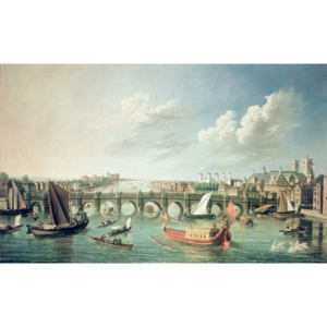 Obraz, Reprodukce - The Thames below Westminster Bridge, William James