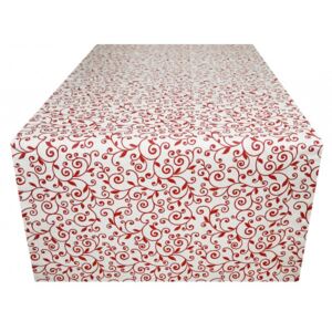 Běhoun na stůl rudé listí 50 x 150 cm Made in Italy Rudá 50 x 150 cm