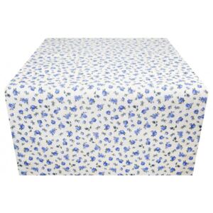 Běhoun na stůl modré růže 50 x 150 cm Made in Italy Modrá 50 x 150 cm