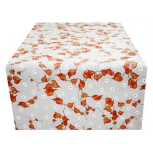 Běhoun na stůl oranžové listí 50 x 150 cm Made in Italy 50 x 150 cm