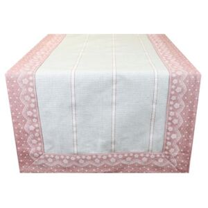Běhoun na stůl pudrovo růžový Pudrová růžová 45 x 150 cm