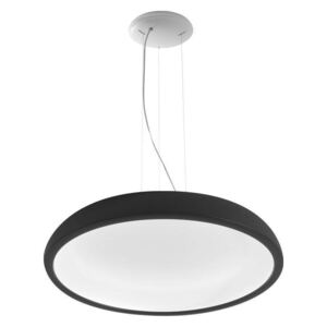 Linealight Reflexio_P, bílo-černé závěsné svítidlo se skrytým zdrojem světla, 48W LED stmívatelné 3000K, prům. 65cm