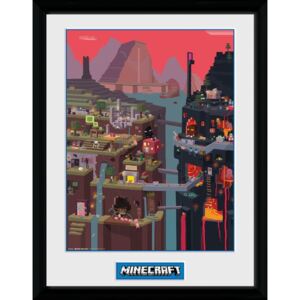 Plakát v rámu Minecraft: World (30 x 40 cm)