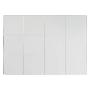 Wall Art Decor ®, 580 x 440 mm, 4.A1230 , 3D - PVC obkladové panely - Kachlička pravidelná bílá
