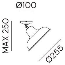 Il Fanale 243.02.OR Contrada, stropní stropní svítidlo z mosazi a mědi, 1xE27 max 15W, průměr 25,5cm