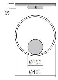 Redo 01-1955-TRIAC Orbit direct, nástěnné/stropní kruhové svítidlo, 25W LED 4000K stmívatelné TRIAC, černá, prům. 40cm