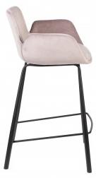 Zuiver Barová židle BRIT ZUIVER, růžová sametová 1501720