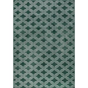 White Label Living Zelený vzorovaný koberec WLL Feike 160x230 cm