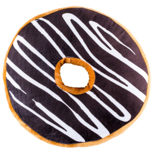 Jahu Tvarovaný polštářek Donut tmavě fialová, 38 cm