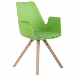 BHM Germany Jídelní židle Prins, přírodní nohy zelená