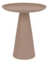 White Label Living Odkládací stolek RINGAR Ø34,5cm práškový kov, růžový 2300291