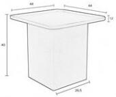 White Label Living Odkládací stolek SVERRE ZUIVER 44x40cm práškový kov, růžový 2300295