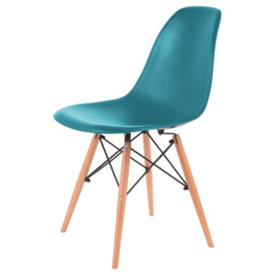 Jídelní židle v ergonomickém tvaru v tyrkysové barvě KN002