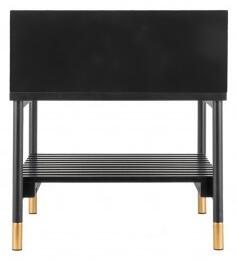 Present time Noční stolek MARVE PRESENT TIME 45x40 cm dřevo a kov, černá LM2040BK