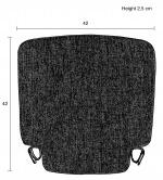 Zuiver Podsedák k zahradní židli FRIDAY ZUIVER 42x42 cm, tmavě šedý 1900045