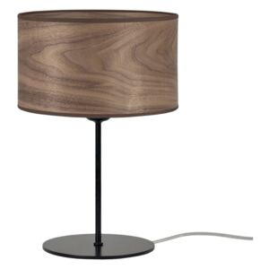 Tmavě hnědá stolní lampa z přírodní dýhy Sotto Luce Tsuri S, ⌀ 25 cm