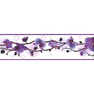 Samolepící bordura B83-13-04, rozměr 5 m x 8,3 cm, orchidej fialová, IMPOL TRADE