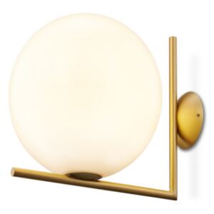 Lampa Nástěnná lampa HALM 20 - mosaz, sklo