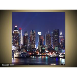 Obraz osvětlených New Yorských mrakodrapů (F002812F3030)
