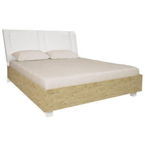 Manželská postel MADONA + rošt + matrace DE LUX, 160x200, bílá/dub San Marino