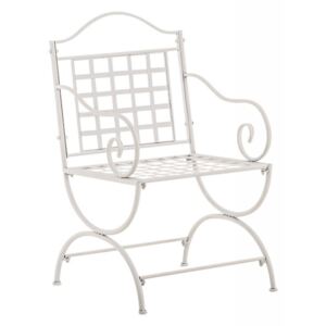 Kovová židle Lotta s područkami Barva Bílá antik