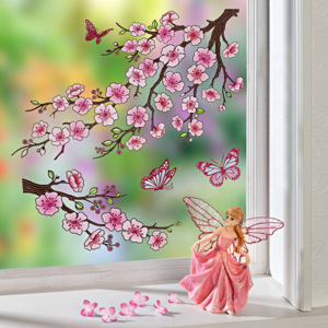Magnet 3Pagen Obrázek na okno Třešňové květy