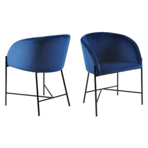 ACTONA Jídelní židle s opěrkou Nelson modrá, Vemzu