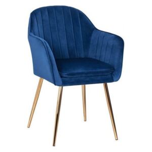 Jídelní židle LENDY, 56x83x60, afrolex-modrá