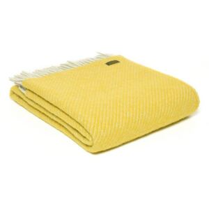 Vlněná deka Diagonal Stripe Yellow 183 x 150 cm Tweedmill