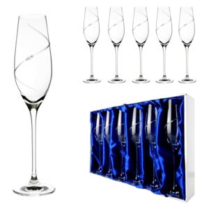 A-KRISTAL Silhouette - skleničky na sekt se Swarovski® Elements | sada 6 sklenic