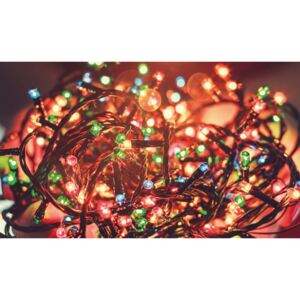 ACA Lighting LED vánoční světelný řetěz, 3x9m, multibarevný RGB, IP44, 180 LED, 8 funkcí
