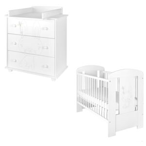 AKCE 2-dílná sada dětského nábytku New Baby Králíček bílá
