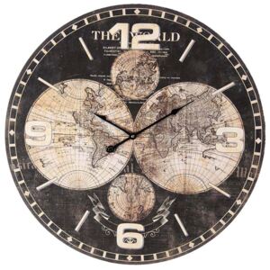 Clayre & Eef - nástěnné hodiny The World, 60 cm