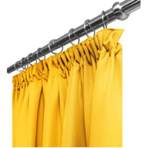 YESTU Hotový závěs na řasící pásce 140x250cm různé barvy Barva: Žlutá
